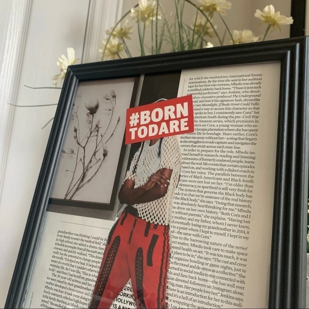 Born To Dare Fashion Wall‎ Art Bold Collage Red Statement Decor